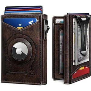 Money Clip Wallet,Mens Gift Slim Wallet Credit Card Holder Airtag